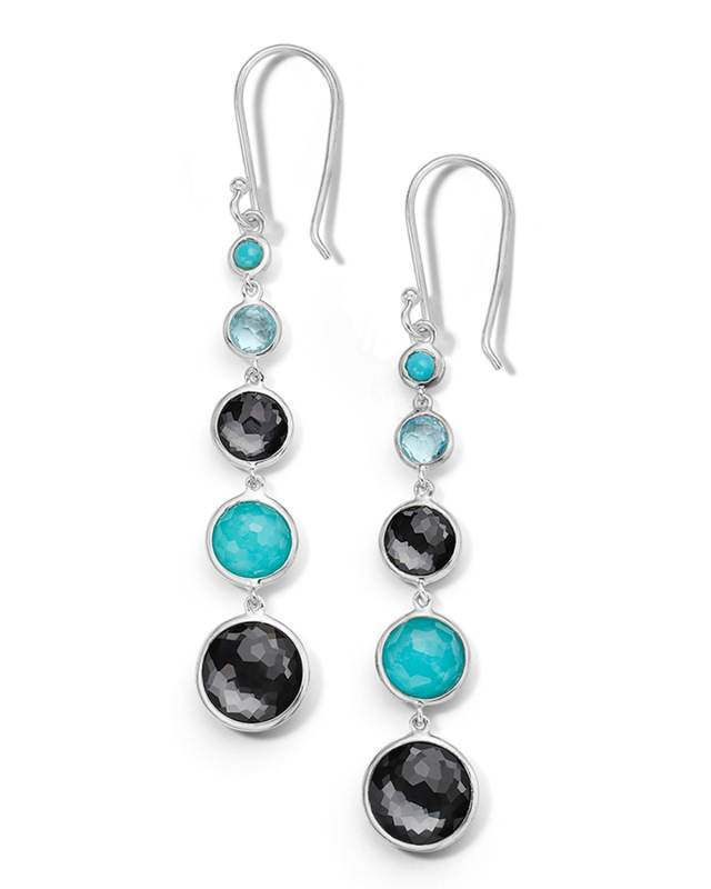 Lollitini 5-Stone Drop Earrings in Sterling Silver